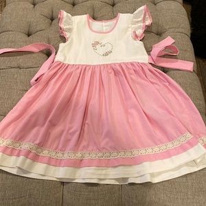 Pink Heart Dress Girls size 8-10